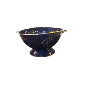 Blue Powder Coated Enameled Colander